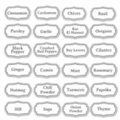 24 Keukenkruiden en specerijen Modern Labels stick (Voorkant)