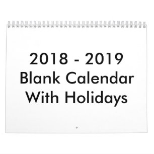 24 Maanden lege kalender 2018-2019 Met feestdagen