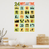 24 manieren om meer tijd te vinden poster (Keuken)