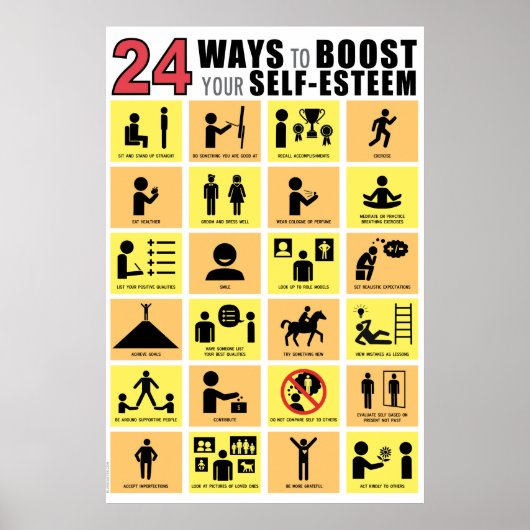 24 MANIEREN OM UW SELF-ESTEEM TE BOOSTEN POSTER (Voorkant)