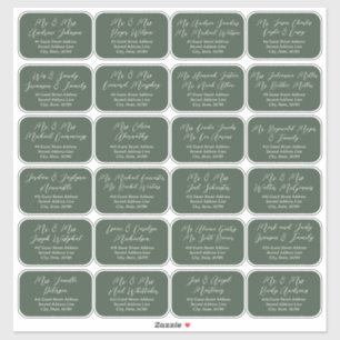 24 Mariage de script individuel Étiquettes de adre