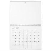 24 Mois Calendrier Blanc 2025 - 2026 Avec Vacances (Mar 2027)