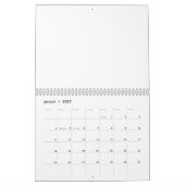 24 Mois Calendrier Blanc 2025 - 2026 Avec Vacances (Jan 2027)