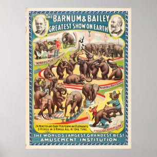 24 Monster- en Baby-uitvoerend Poster van olifante