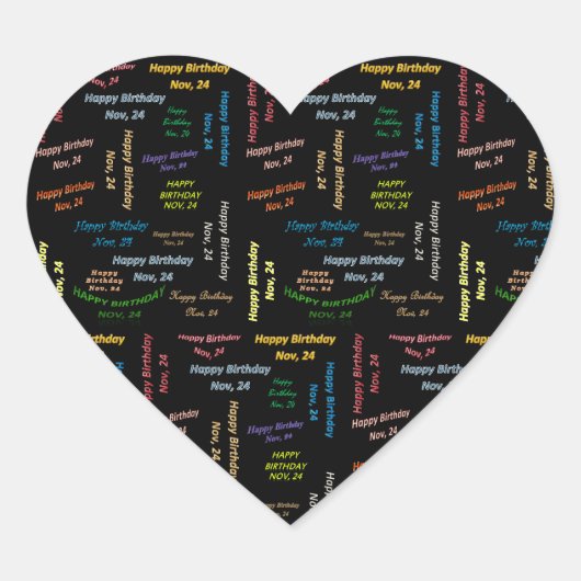 24 november, 24e verjaardag Sticker (Voorkant)