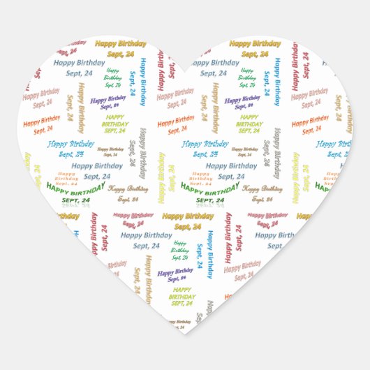 24 september, 24-jarige Sticker (Voorkant)