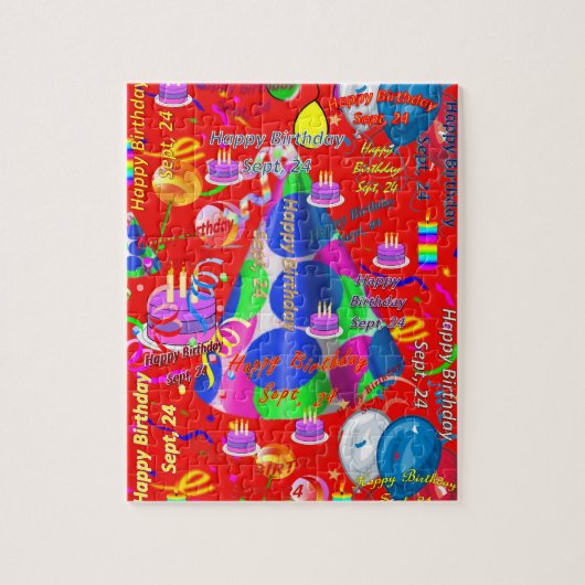 24 september, Birthday Jigzaag Puzzle Legpuzzel (Verticaal)