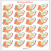 24 Stuk decoratieve rode vrolijke kerst Stickers (Vel)