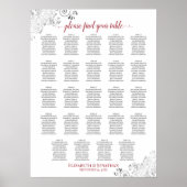 24 Tableau Blanc et rouge Chic Mariage Tableau de  (Devant)