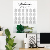 24 Tableau Émeraude Vert Rose Mariage Siège (Bureau à domicile)