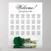 24 Tableau Émeraude Vert Rose Mariage Siège (Devant)