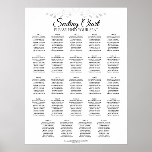 24 Tableau Mariage Argent Argent (Devant)