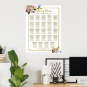 24 Tableau Mariage Platine ressort floral (Bureau à domicile)
