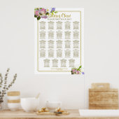 24 Tableau Mariage Platine ressort floral (Cuisine)