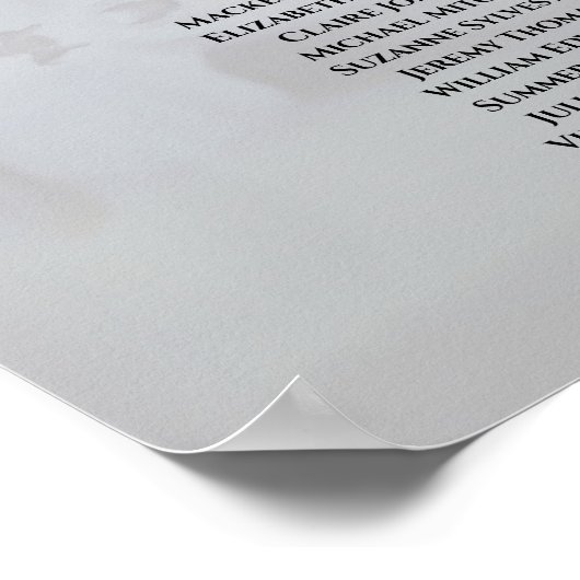 24 Tableau Réflexions blanches Tableau des sièges  (Coin)