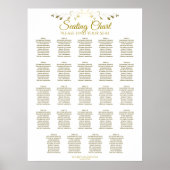 24 Tableau Simple Chic Mariage Or Tableau de siège (Devant)