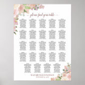 24 Tableau Tableau Rustique rose Mariage floral (Devant)