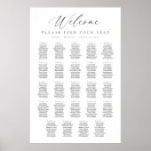 24 Tableaux Bienvenue Tableau des sièges (Devant)