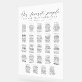 24 Tables Favorite People Acrylic Seating Chart (Angle)