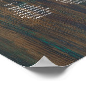 24 Tafel Rustieke Hout Gypsophila FOTO ZITTEN Schu Poster (Hoek)