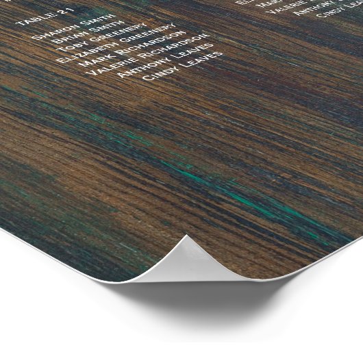 24 Tafel Rustieke Hout Gypsophila FOTO ZITTEN Schu Poster (Hoek)