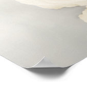 24 Tafel Wit Rose Elegant Bruiloft Zitgrafiek Poster (Hoek)