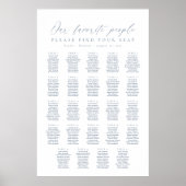 24 Tafels Stoelenkaart van onze favoriete mensen Poster (Voorkant)