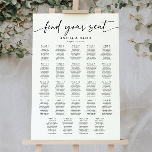 24 Tafels Vind Je Plaats Zitplaatsindeling Poster