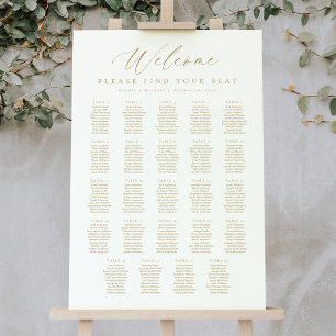 24 Tafels Welkom Zitplaats Chart Poster