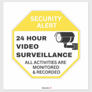 24 uur videobewaking sticker