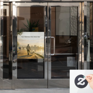 24" Veterinary Clinic Window Cling Raamsticker