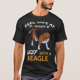 24 Voel je veilig 's nachts Slaap met een beagle T-shirt