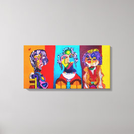 24 "X 12" GESTREKTE CANVAS ABSTRACTE DAMES PRINT