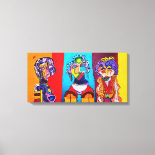 24 "X 12" GESTREKTE CANVAS ABSTRACTE DAMES PRINT