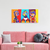 24 "X 12" GESTREKTE CANVAS ABSTRACTE DAMES PRINT (Insitu (Woonkamer))