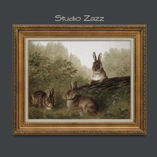 24 x 18' konijnenschilderij poster