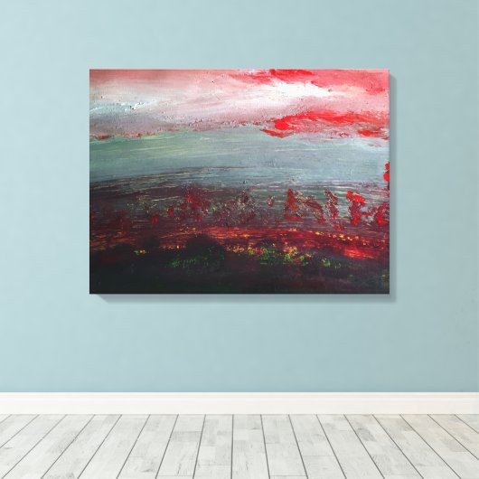 24"x 18"Landschapsschilderij Canvasdruk Canvas Afdruk (Insitu (Houten vloer))