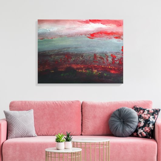 24"x 18"Landschapsschilderij Canvasdruk Canvas Afdruk (Insitu (Woonkamer))