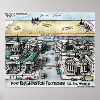 24" x 20", Poster - Vue de Washington, D.C.