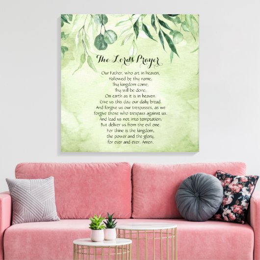 24 x 24 Het gebed van de Heer Canvas Afdruk (Insitu (Woonkamer))