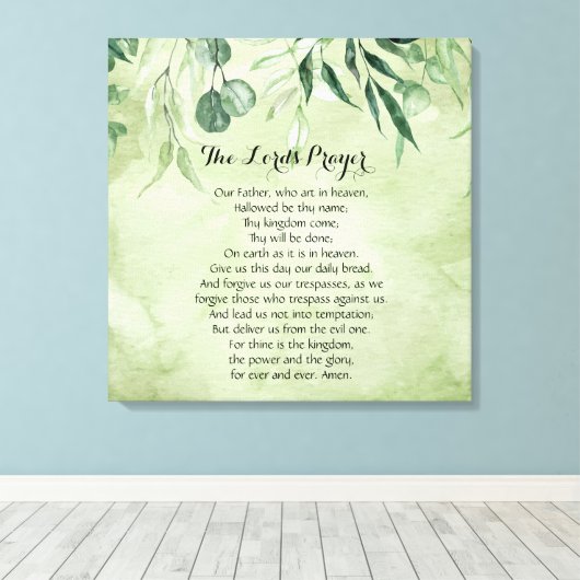 24 x 24 Het gebed van de Heer Canvas Afdruk (Insitu (Houten vloer))