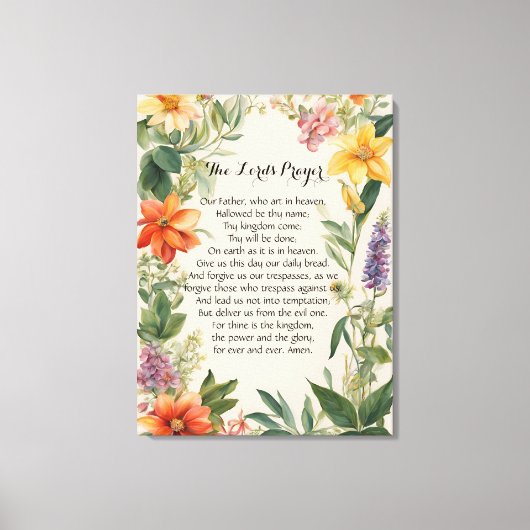 24 x 32 La toile de prière du Seigneur Imprimer (Recto)