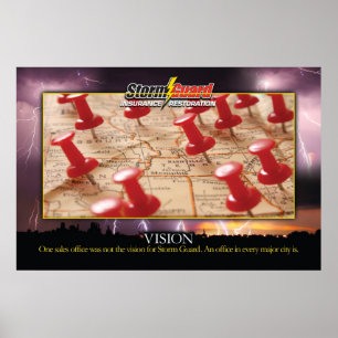 24 x 36" affiche de motivation de vision" de garde