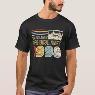 24 Year Old Gift Vintage February 1998 24Th Birthd T-shirt