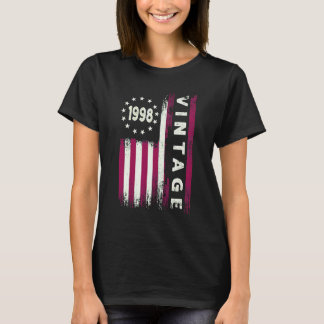 24 Year Old  Vintage 1998 American Flag 24th Birth T-shirt