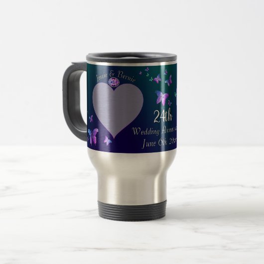 24e anniversaire du Mariage Mug (Devant gauche)