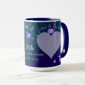 24e anniversaire du Mariage Mug (Devant droit)