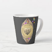 24e anniversaire du Mariage Opal Latte Mug (Angle droit)