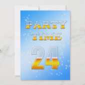 24e anniversaire invitation fête avec bière (Devant)