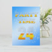 24e anniversaire invitation fête avec bière (Debout devant)